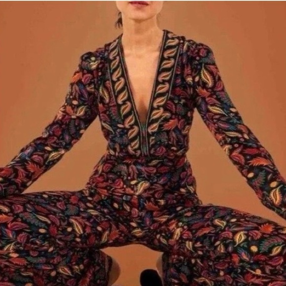 NET FARM Rio Vibrant Leaf Pattern Jumpsuit - Picture 3 of 13